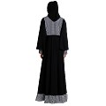 Dual colored Designer abaya- Black-White Dual colored Designer abaya- Black-White
